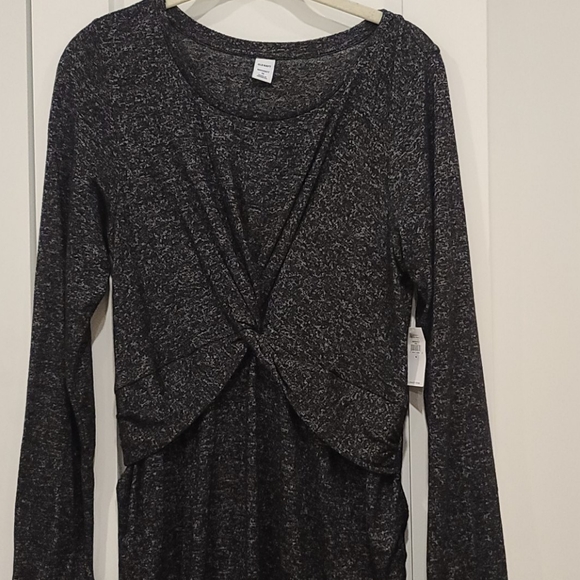 OLD NAVY heather gray maternity sweater dress - Picture 2 of 7